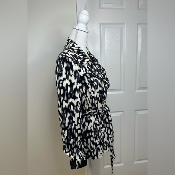 Macyβs NWT NY COLLECTION ANIMAL PRINT LINED BLAZER JACKET π - Picture 6 of 12